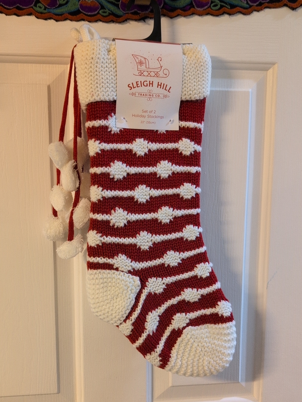 NWT Red & White Knit Holiday Stockings